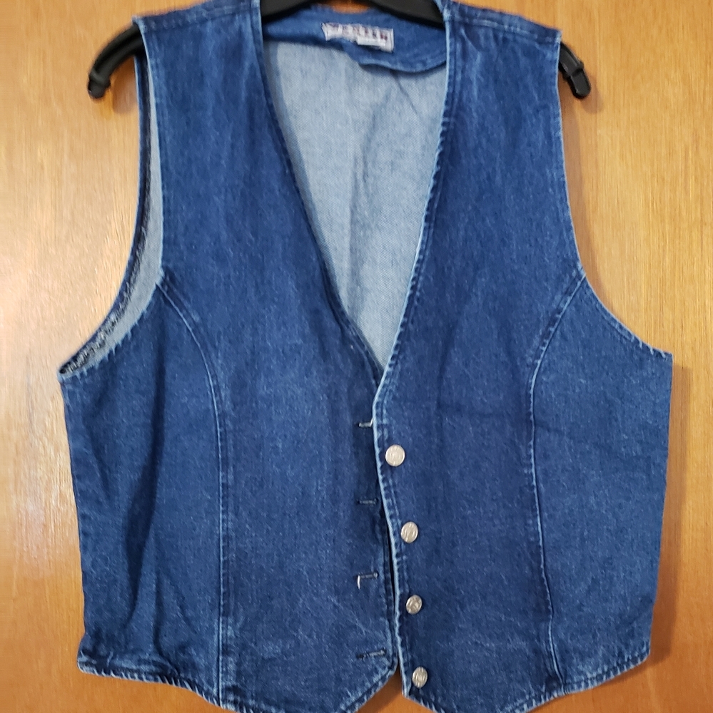 Navy Jean Vest xl Excellent condition
